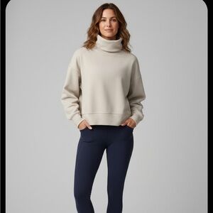 lululemon athletica Cream Cowl Neck Sweater